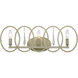 Hutton 3 Light 24.5 inch Sterling Gold Bath Bar Wall Light
