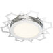 Edge Lit LED 12 inch Chrome Flushmount Ceiling Light