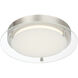 Edge Lit LED 12 inch Polished Nickel Flushmount Ceiling Light