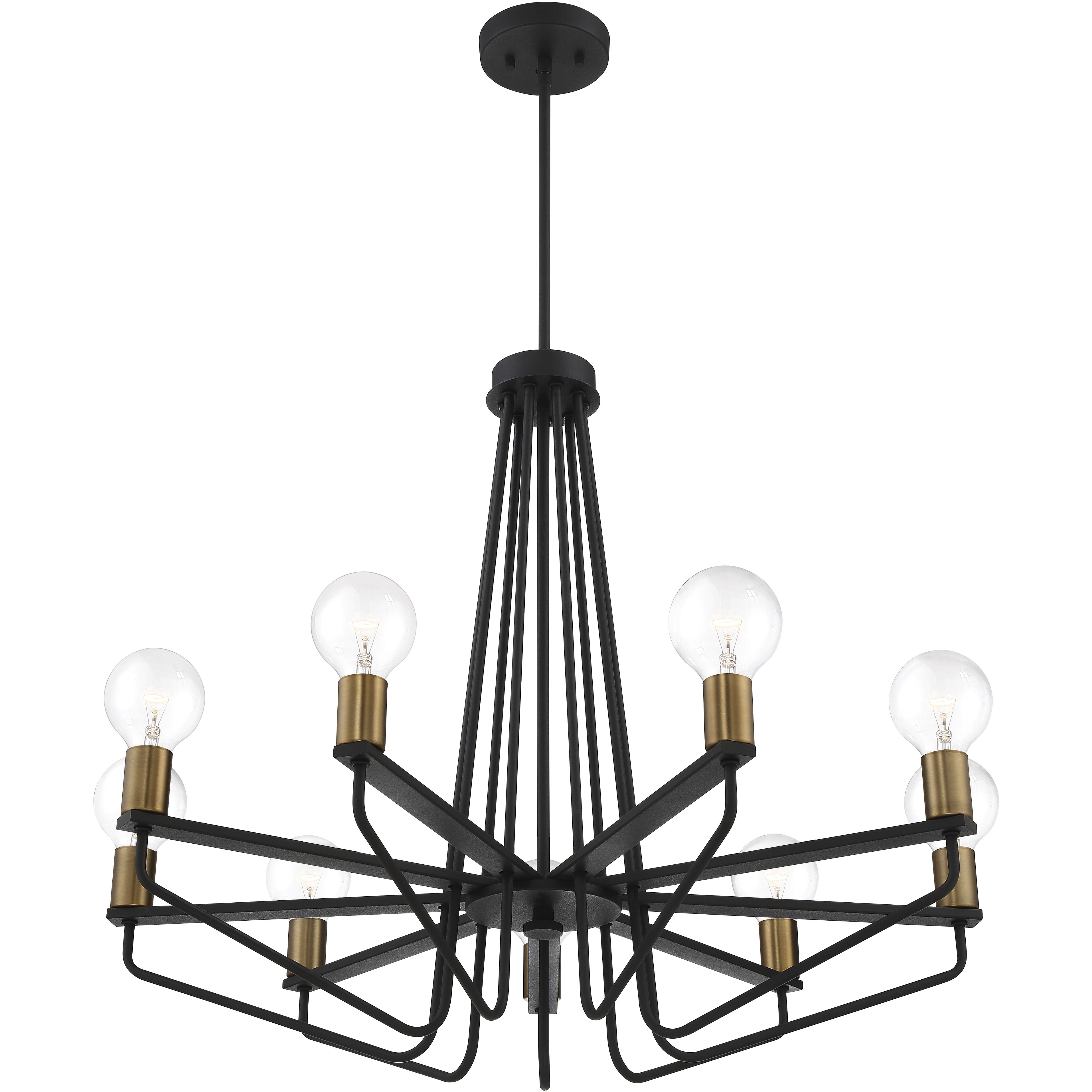 Ravella 9 Light 30 inch Black Chandelier Ceiling Light