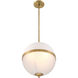 Dia 3 Light 14 inch Old Satin Brass Pendant Ceiling Light