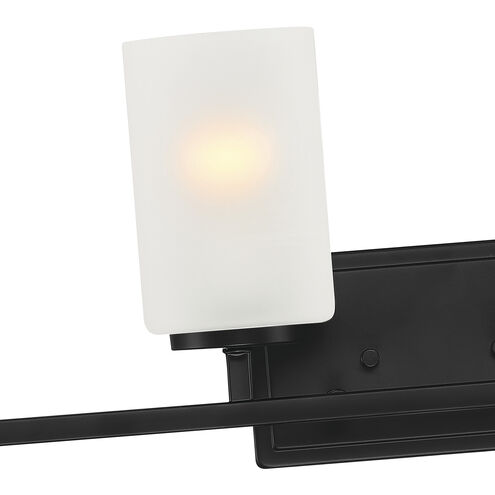 Carmine 4 Light 28 inch Matte Black Vanity Light Wall Light