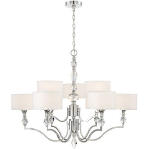 Evi 9 Light 35 inch Chrome Chandelier Ceiling Light