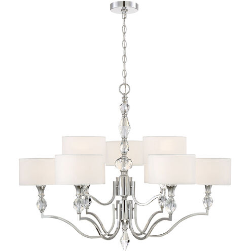 Evi 9 Light 35 inch Chrome Chandelier Ceiling Light