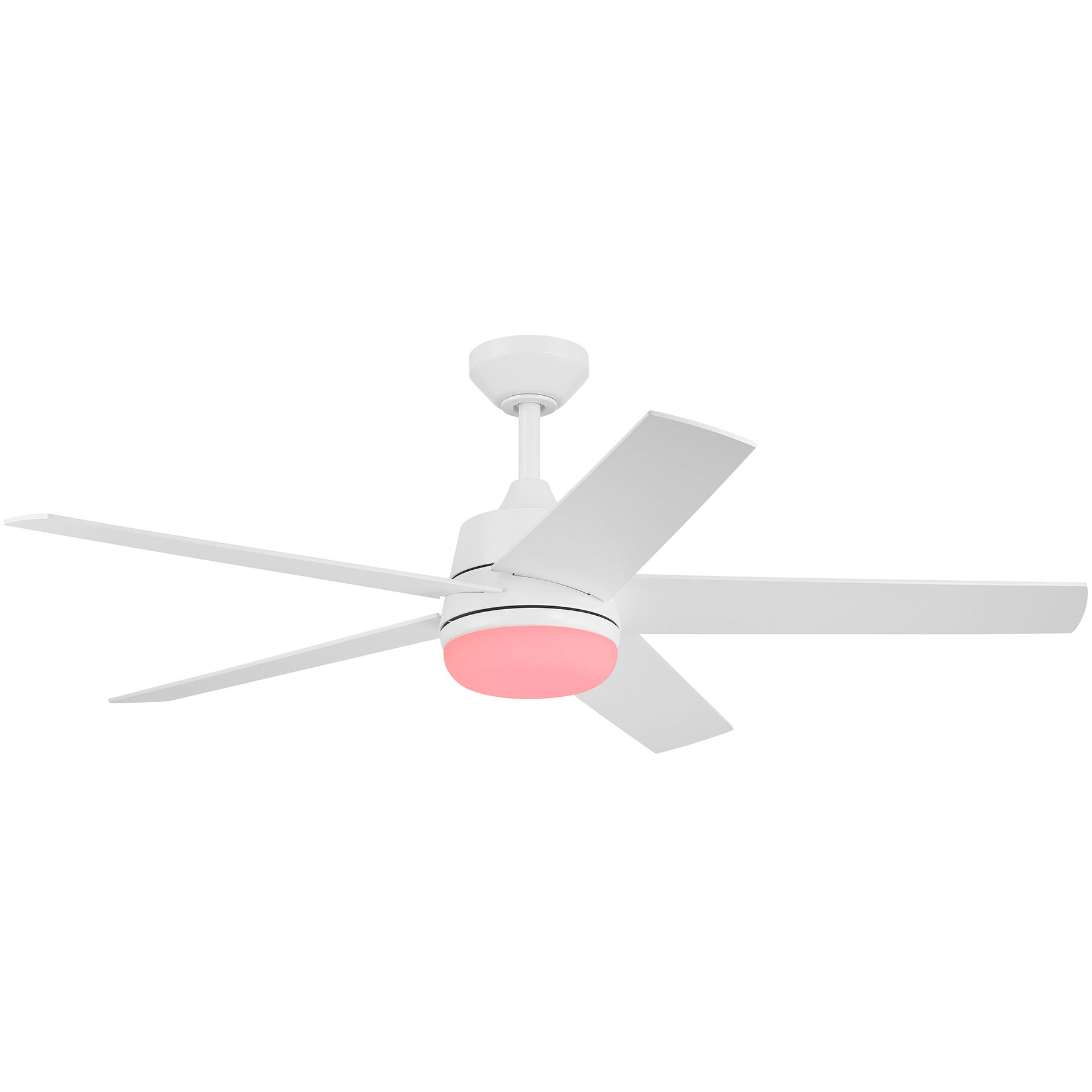 Astrea 52 inch Matte White with Reversible Matte White/Blonde Maple Blades Smart Color Fan