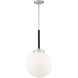 Elle 1 Light 13.75 inch Polished Nickel Pendant Ceiling Light