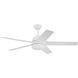 Astrea 52 inch Matte White with Matte White/Blonde Maple Reversible Blades Ceiling Fan