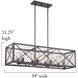High Line 8 Light 39 inch Satin Bronze Linear Chandelier Ceiling Light
