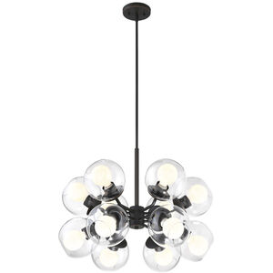 Meridian 12 Light 24.5 inch Satin Bronze Chandelier Ceiling Light