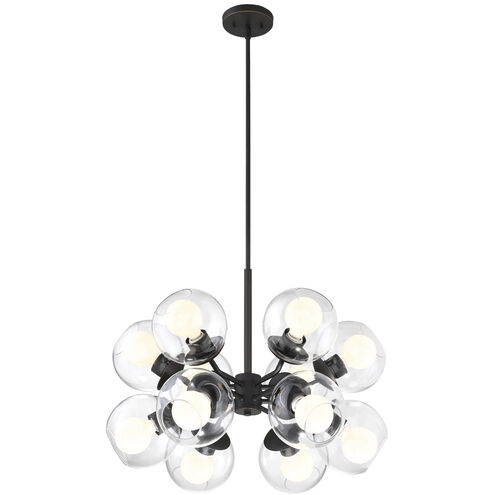 Meridian 12 Light 24.5 inch Satin Bronze Chandelier Ceiling Light