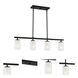 Carmine 4 Light 36 inch Matte Black Island Light Ceiling Light