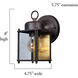 Basic Porch 1 Light 8 inch Rust Patina Outdoor Wall Lantern