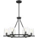 Matteson 6 Light 28 inch Matte Black Chandelier Ceiling Light