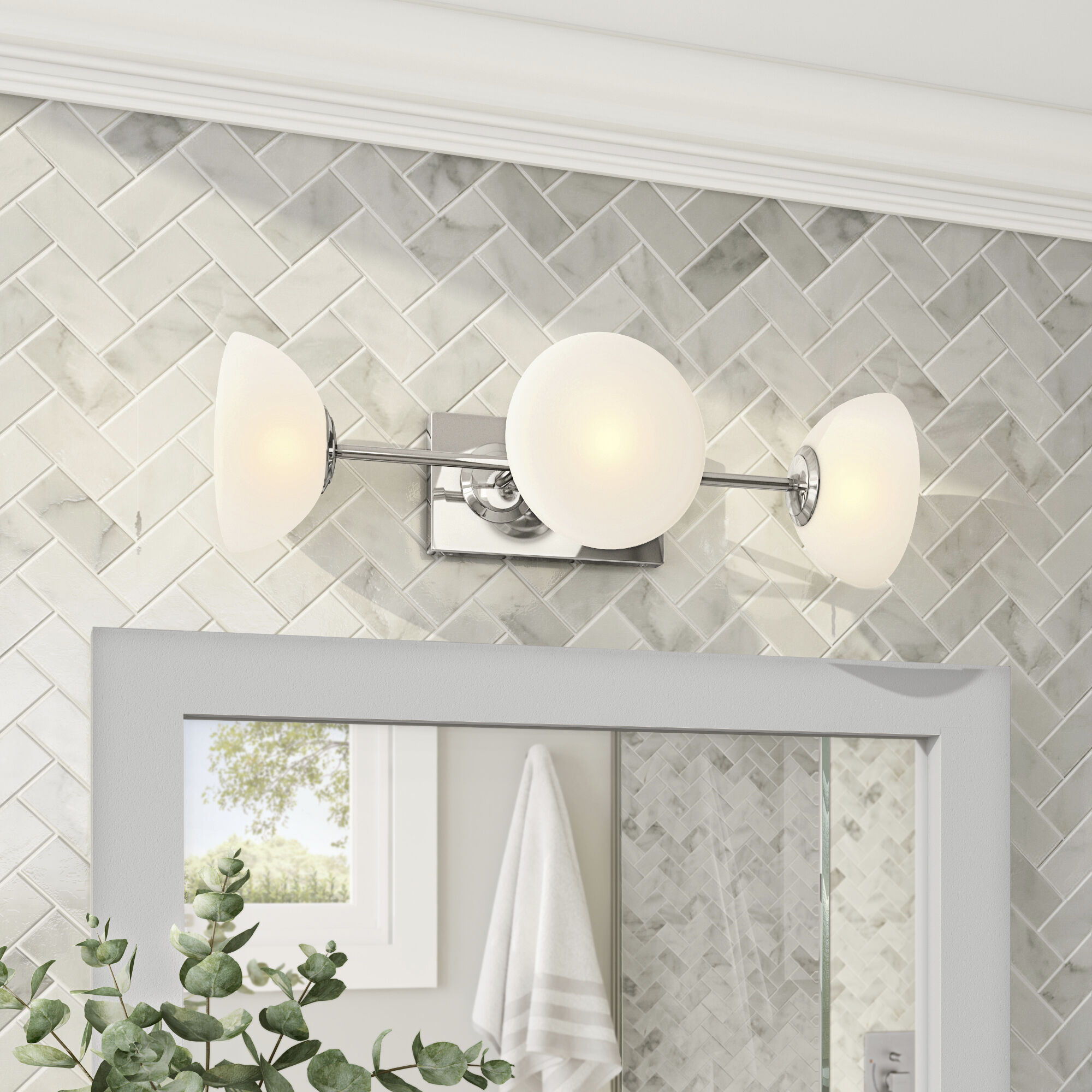 24 inch brushed nickel vanity light cheap