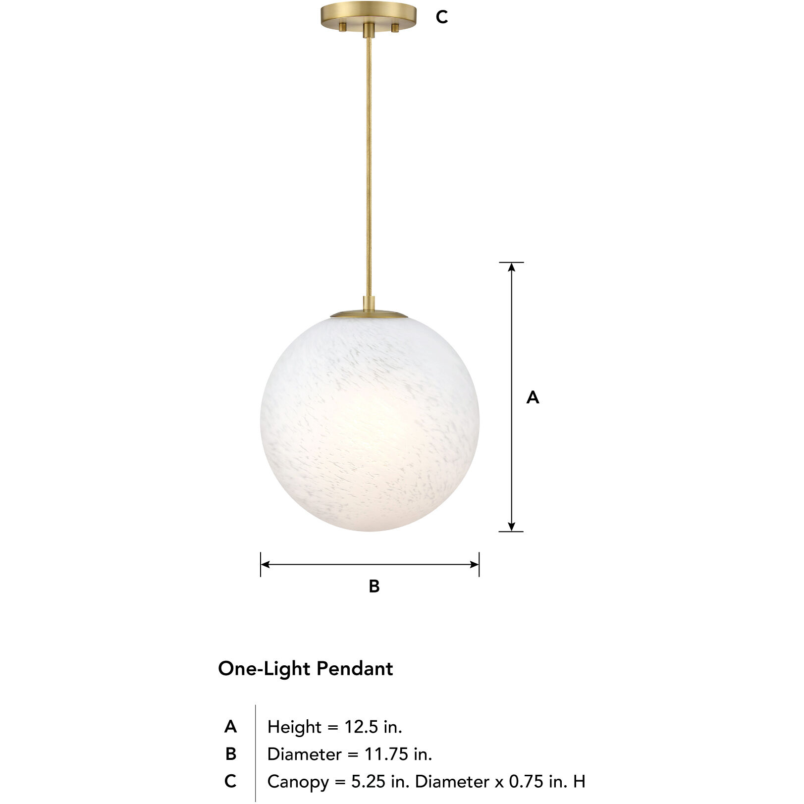 Pixie LED 12 inch Brushed Gold Pendant Ceiling Light