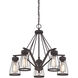 Brooklyn 5 Light 25 inch Bronze Chandelier Ceiling Light