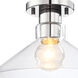 Leena 1 Light 14 inch Polished Nickle Semi Flush Mount Ceiling Light in Polished Nickel