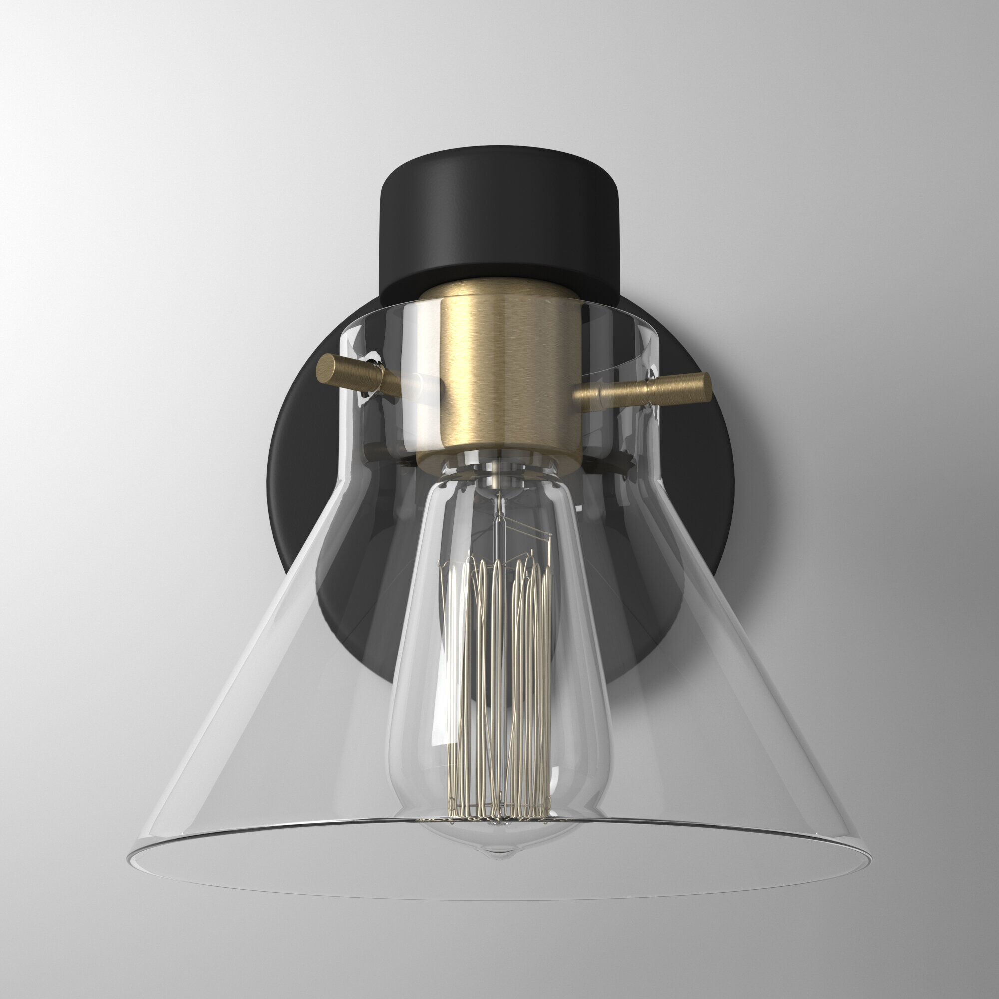 Willow Creek 1 Light 9 inch Matte Black Bath Bar Wall Light