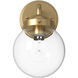 Knoll 1 Light 6 inch Brushed Gold Wall Sconce Wall Light