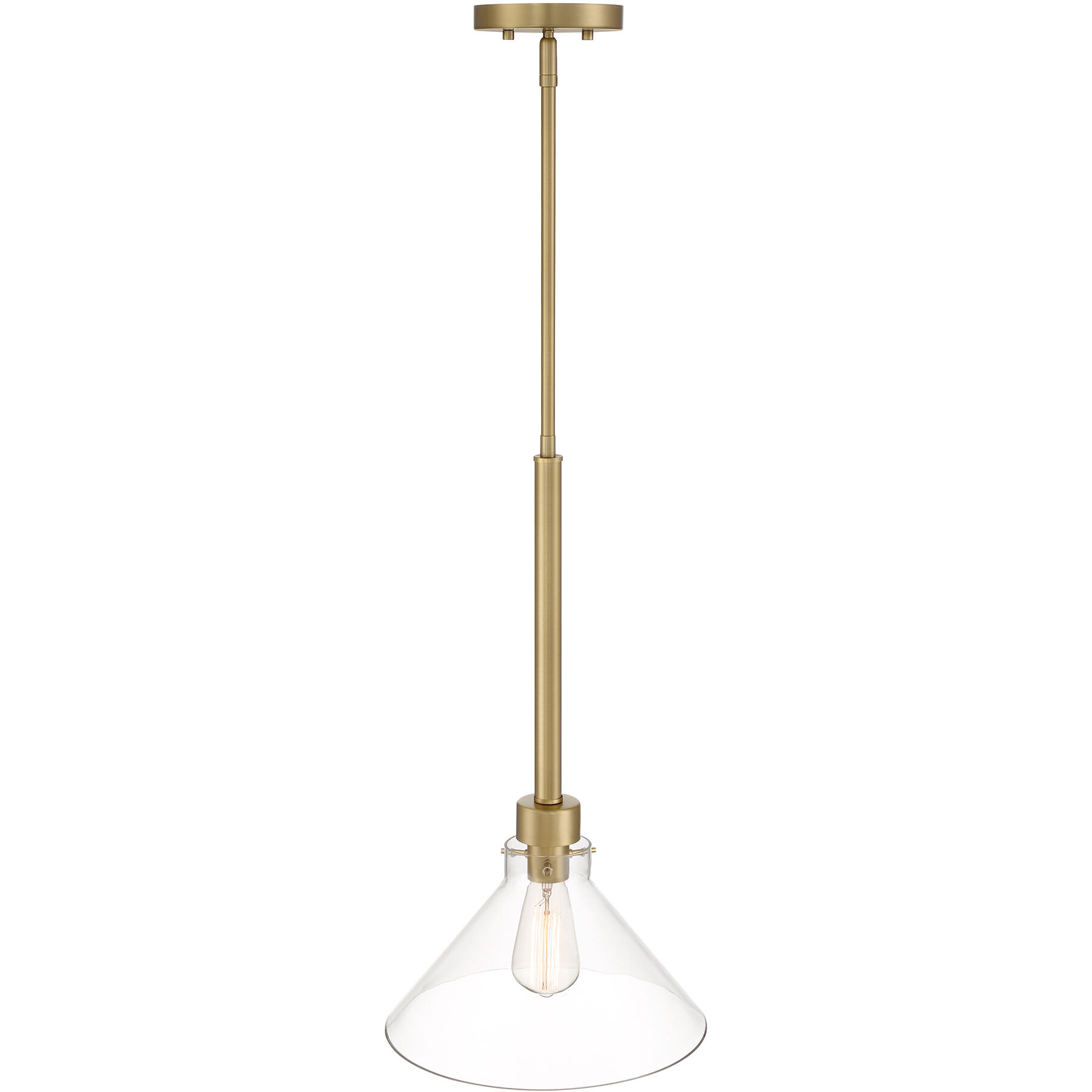 Willow Creek 1 Light 12 inch Brushed Gold Pendant Ceiling Light