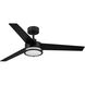 Cassini 52 inch Matte Black with Reversible Matte Black/Sepia Brown Blades DC Smart Fan