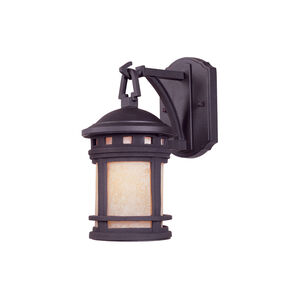 Sedona 1 Light 11 inch Oil Rubbed Bronze Outdoor Wall Lantern in Amber