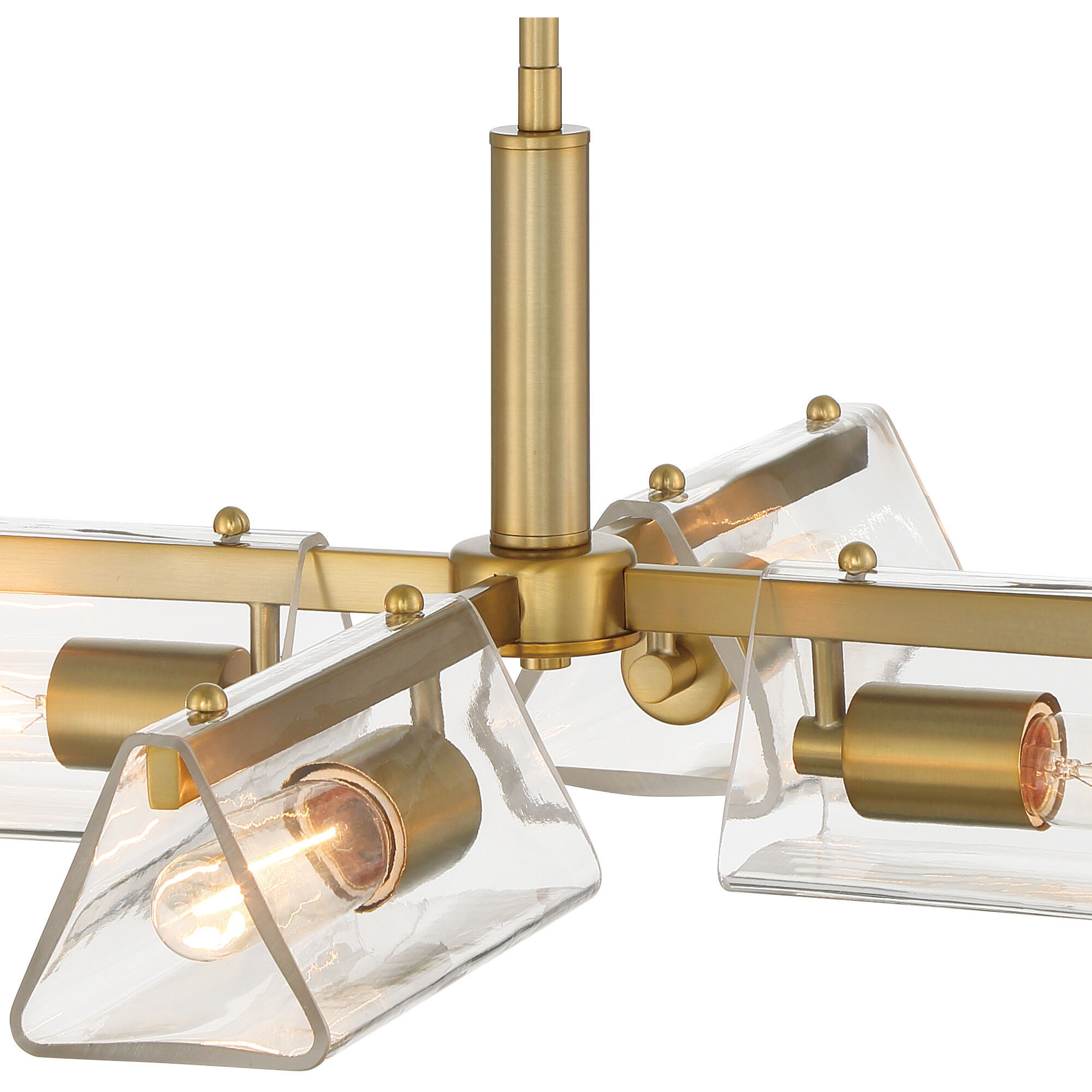 Latitude 4 Light 24 inch Brushed Gold Chandelier Ceiling Light