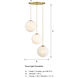 Pixie LED 30 inch Brushed Gold Chandelier Ceiling Light