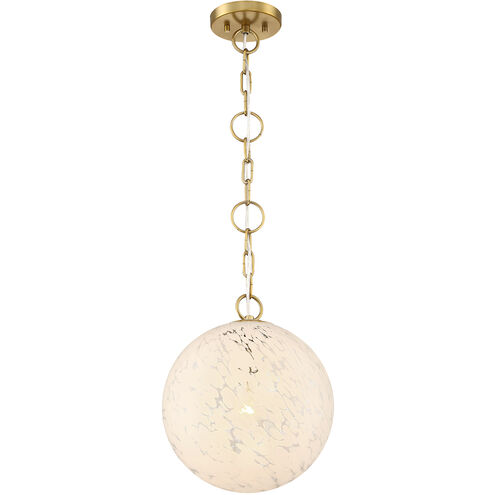 Wine Flower 1 Light 11.75 inch Brushed Gold Pendant Ceiling Light