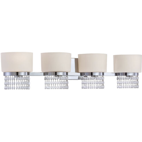 Candence 4 Light 33.75 inch Chrome Bath Bar Wall Light