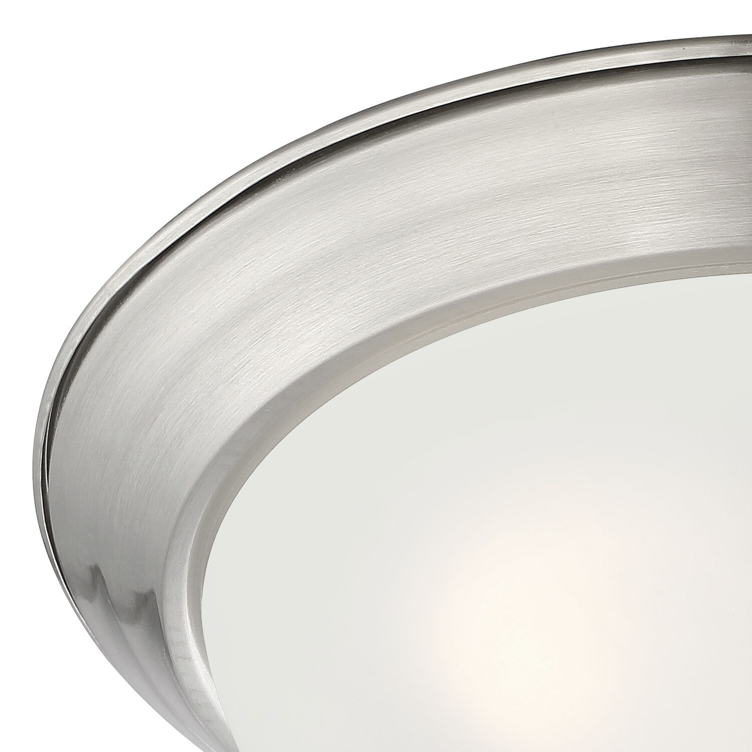Decorative 2 Light 13 inch Satin Platinum Flushmount Ceiling Light in Etched, Medium