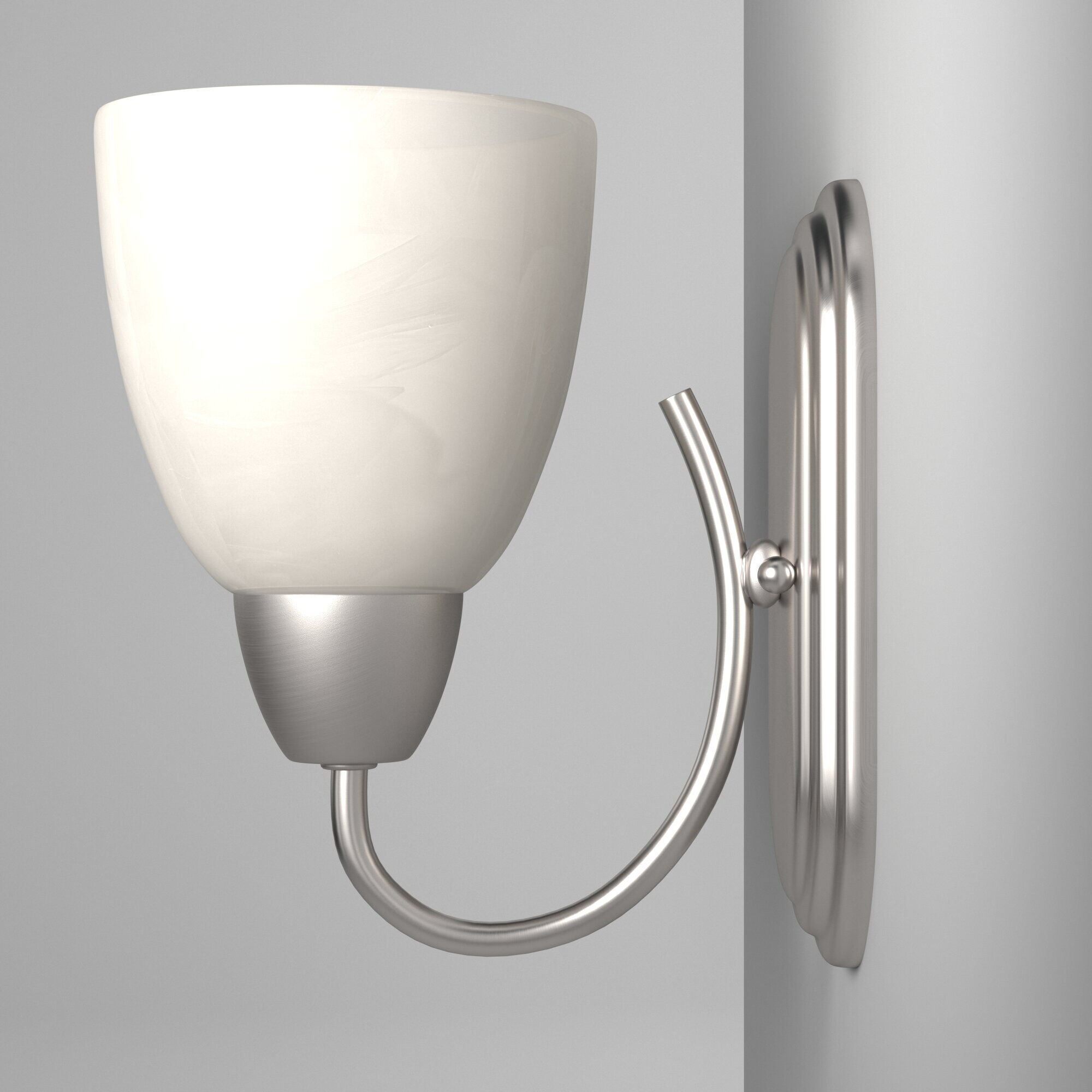 Torino 1 Light 8 inch Brushed Nickel Bath Bar Wall Light