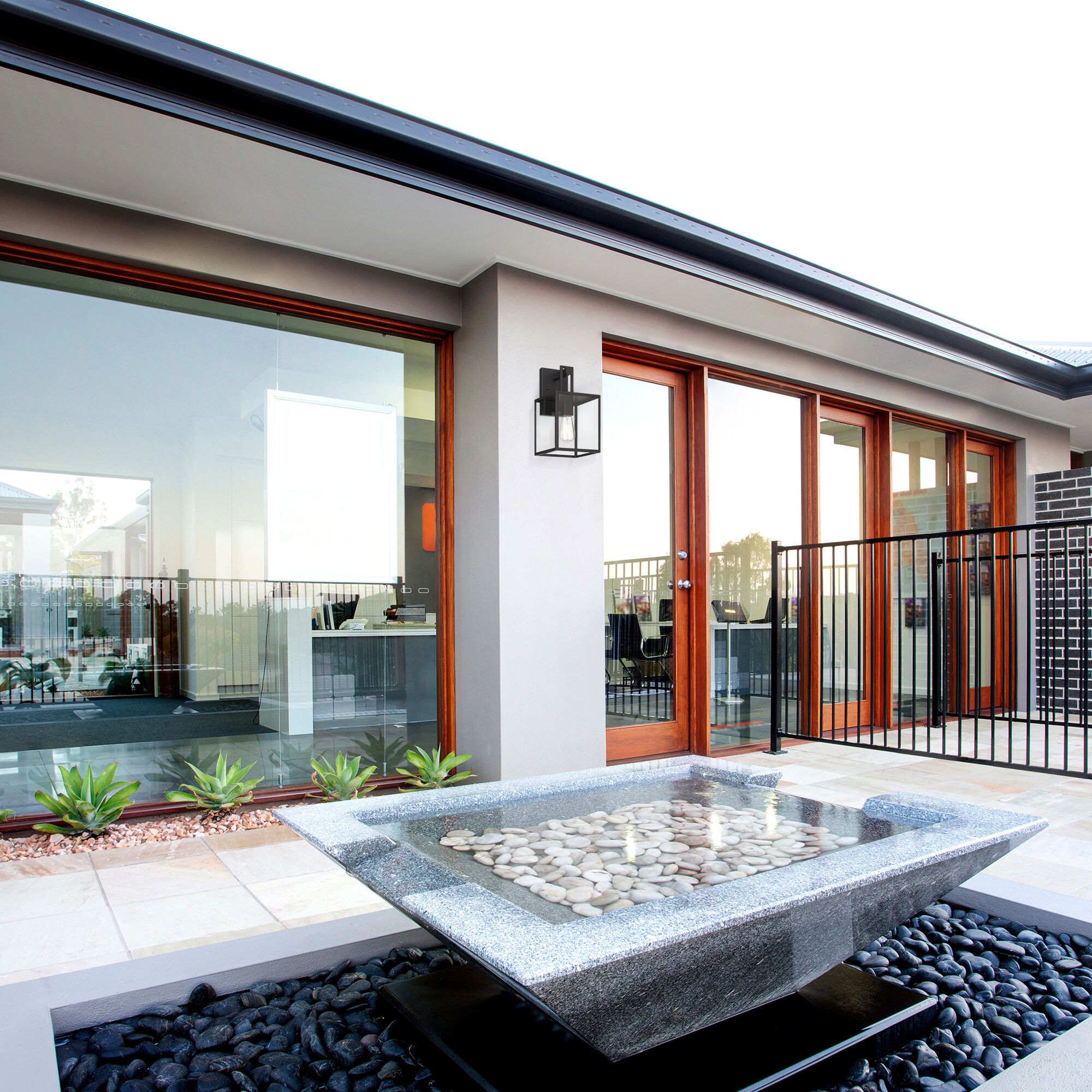 Preston 1 Light 14.75 inch Matte Black Exterior Wall Lantern