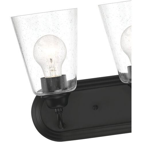 Zane 3 Light 19 inch Matte Black Vanity Light Wall Light