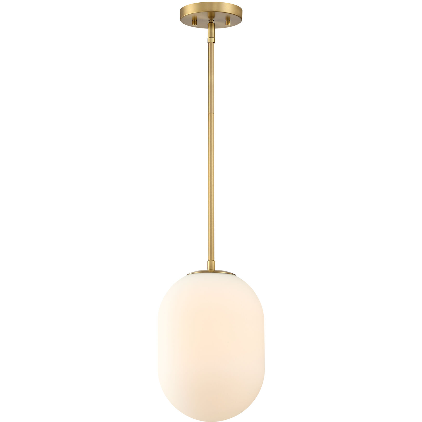 Noor 1 Light 8.5 inch Brushed Gold Pendant Ceiling Light