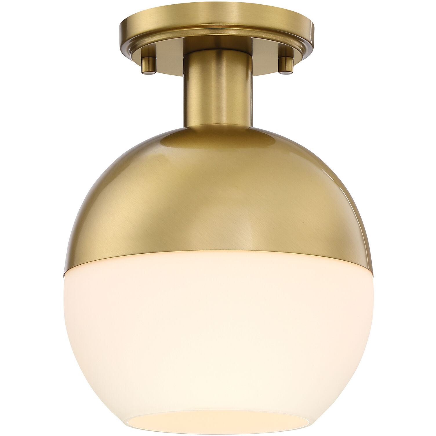 Linden 1 Light 8 inch Brushed Gold Semi Flush Mount Ceiling Light