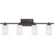 Dakota 4 Light 32 inch Biscayne Bronze Bath Bar Wall Light