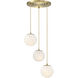 Pixie LED 17.75 inch Brushed Gold Chandelier Ceiling Light