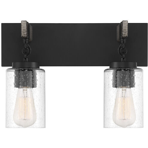 Designers Fountain Fulton 2 Light 16 inch Matte Black Bath Bar Wall Light D202M-2B-MB - Open Box