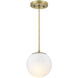 Pixie LED 7 inch Brushed Gold Pendant Ceiling Light