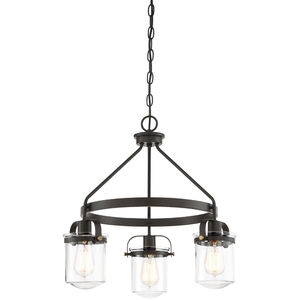 Jaxon 3 Light 21 inch Oil Rubbed Bronze Chandelier Ceiling Light