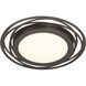 Edge Lit LED 14 inch Satin Bronze Flushmount Ceiling Light