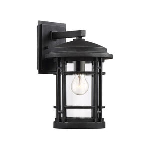 Barrister 1 Light 15 inch Weathered Pewter Outdoor Wall Lantern