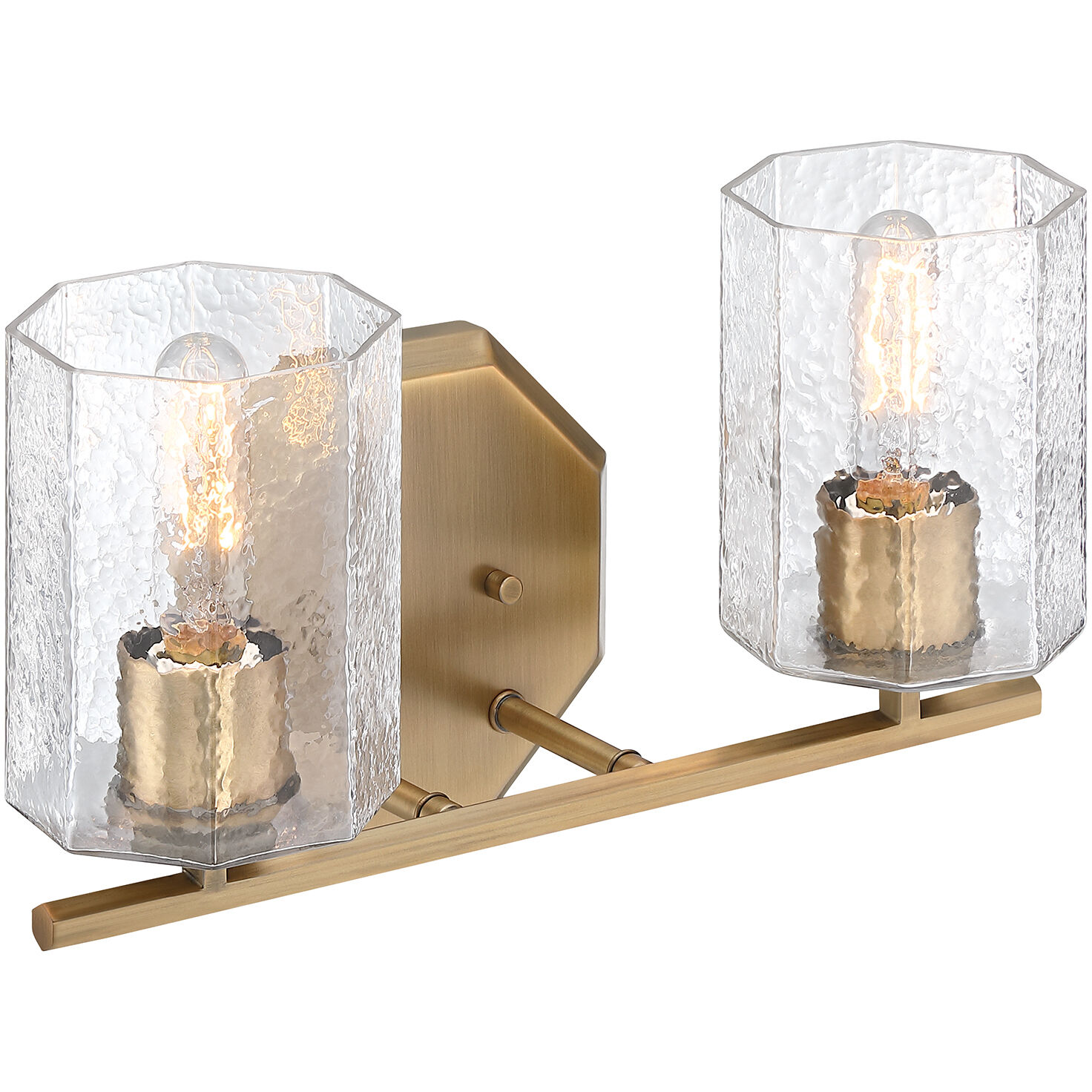 Haven 2 Light 16 inch Old Satin Brass Vanity Light Wall Light