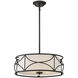 Avara 3 Light 18 inch Oil Rubbed Bronze Inverted Pendant Ceiling Light