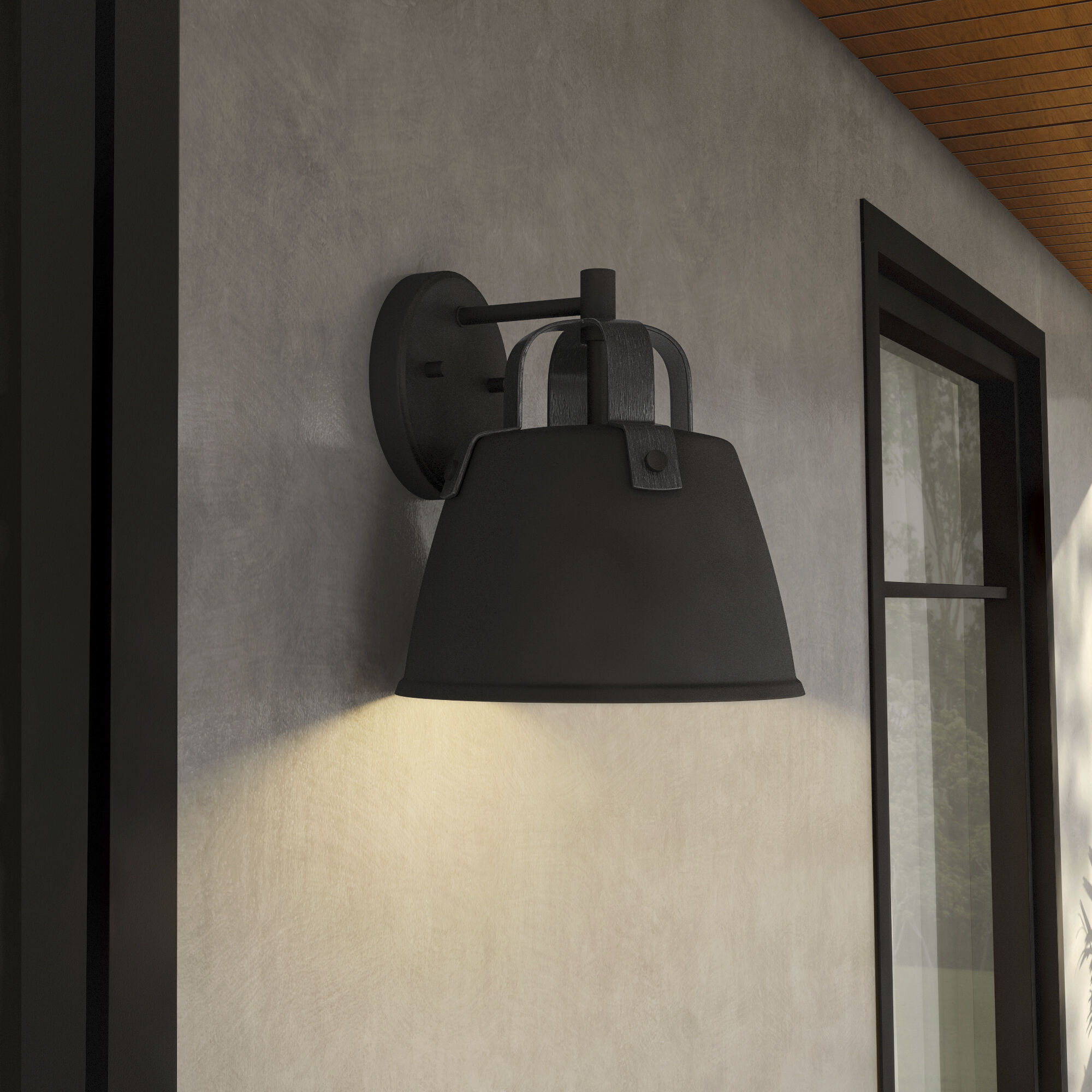 Albany 1 Light 11 inch Black Outdoor Wall Lantern