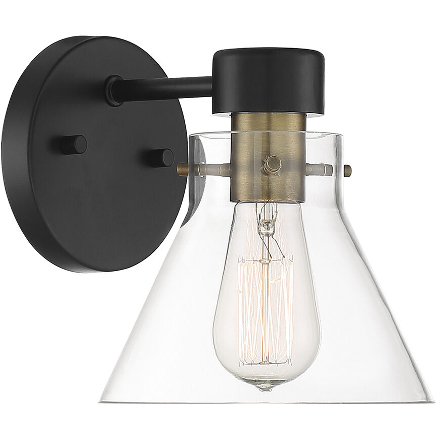 Willow Creek 1 Light 9 inch Matte Black Bath Bar Wall Light