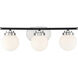 Elle 3 Light 24 inch Polished Nickel Vanity Light Wall Light