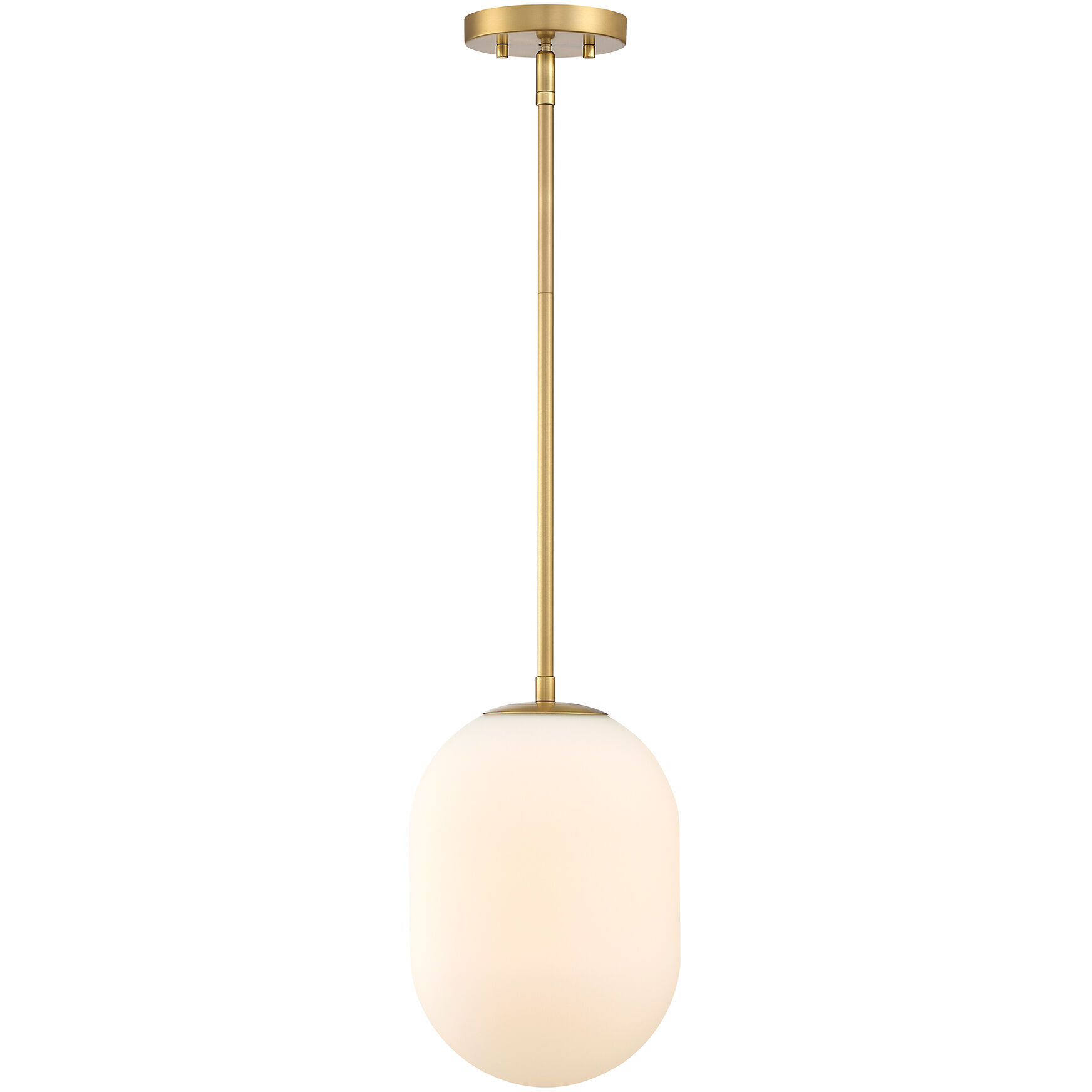 Noor 1 Light 8.5 inch Brushed Gold Pendant Ceiling Light