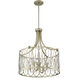 Hutton 4 Light 21 inch Sterling Gold Pendant (Inverted) Ceiling Light